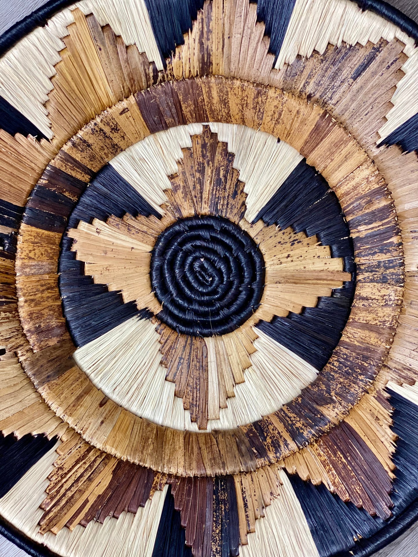 Moon’s Assorted Set of 2 Large African Baskets 17” Wall Baskets Set, Wall hanging decor, African wall basket, Boho wall art 4