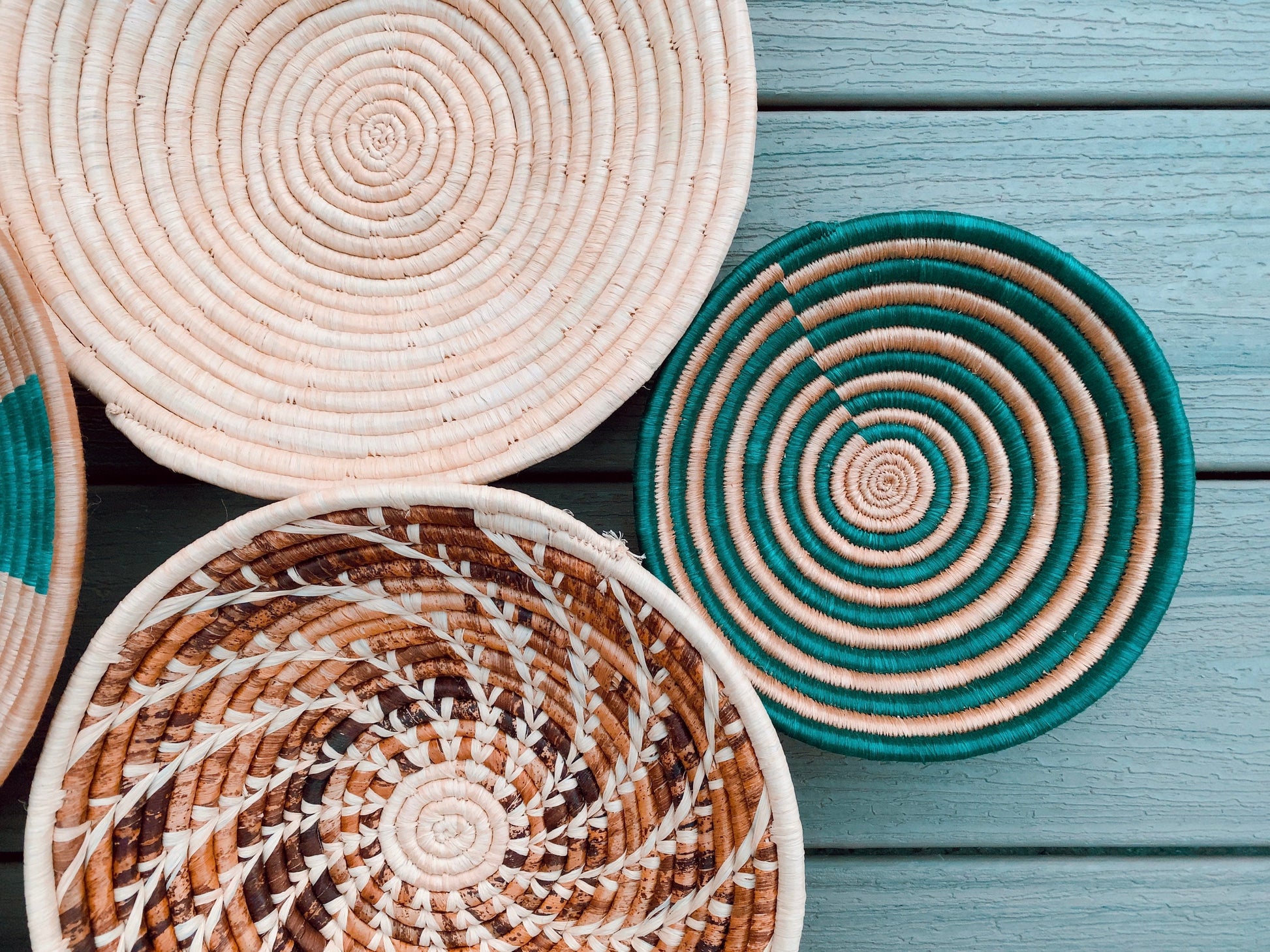 Moon’s Assorted Set of 8 African Baskets 7.5”-12” Wall Baskets Set, Wall hanging decor, African wall basket, Boho wall art 042 3